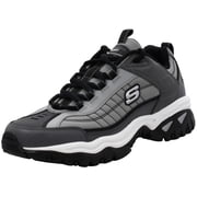 Skechers Energy Afterburn Lace-Up Sneakers, Mens Athletic Shoes with Leather and Mesh Upper