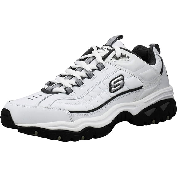 Skechers Energy Afterburn Lace-Up Sneakers, Mens Athletic Shoes with Leather and Mesh Upper