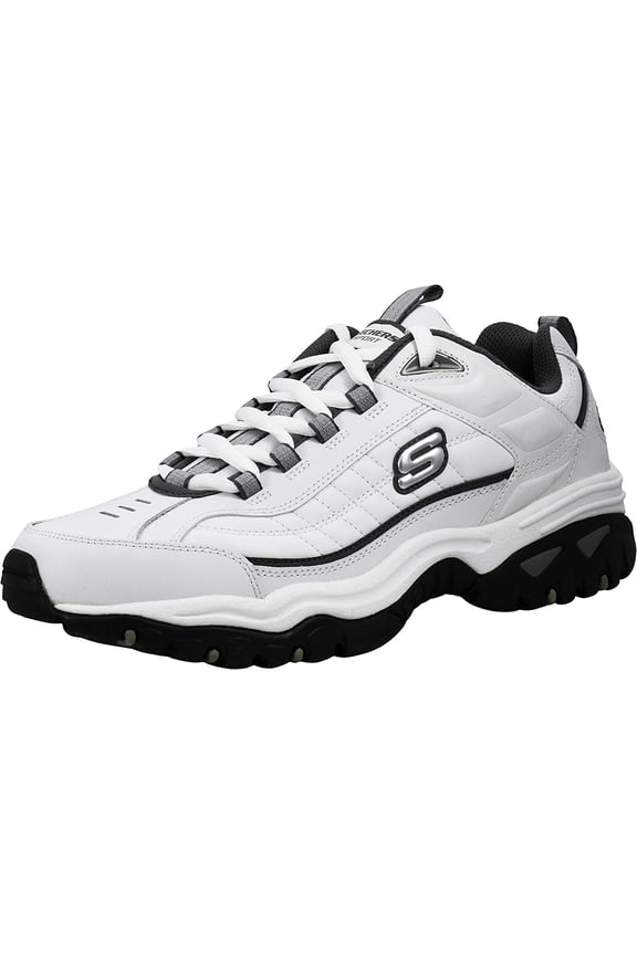 Energy Afterburn Lace-Up Sneakers, Mens Athletic Shoes with Leather and Mesh Upper