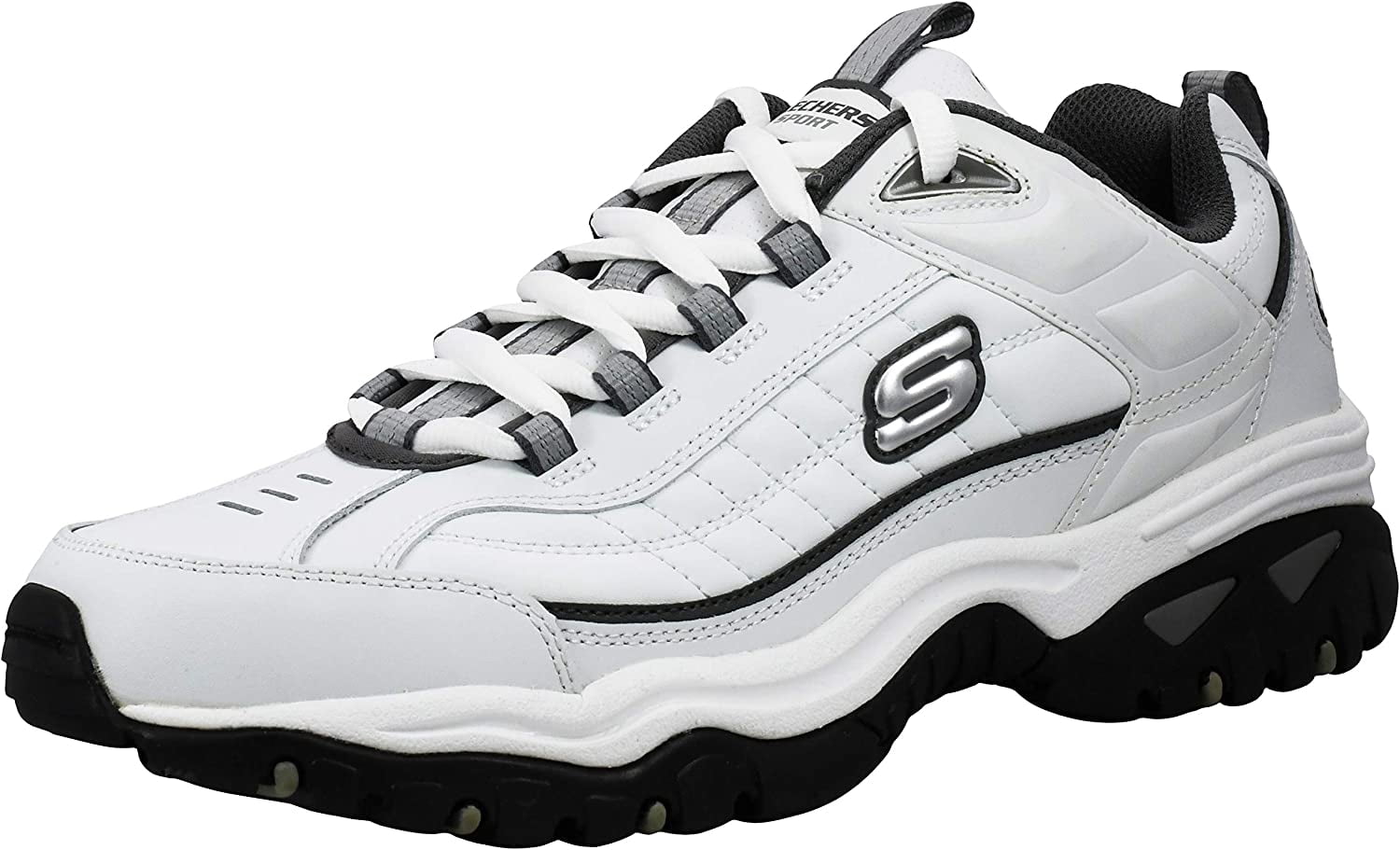 Skechers Men's Energy Afterburn Lace-Up White/Charcoal Sneaker 12 W US ...