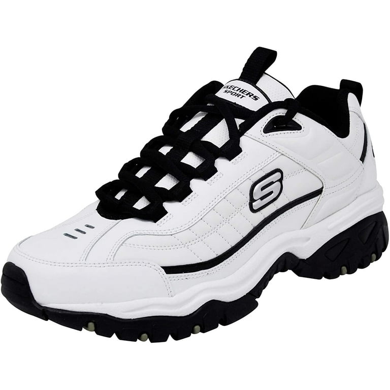 Skechers Men's Energy Afterburn Sneaker, White/Black, M US