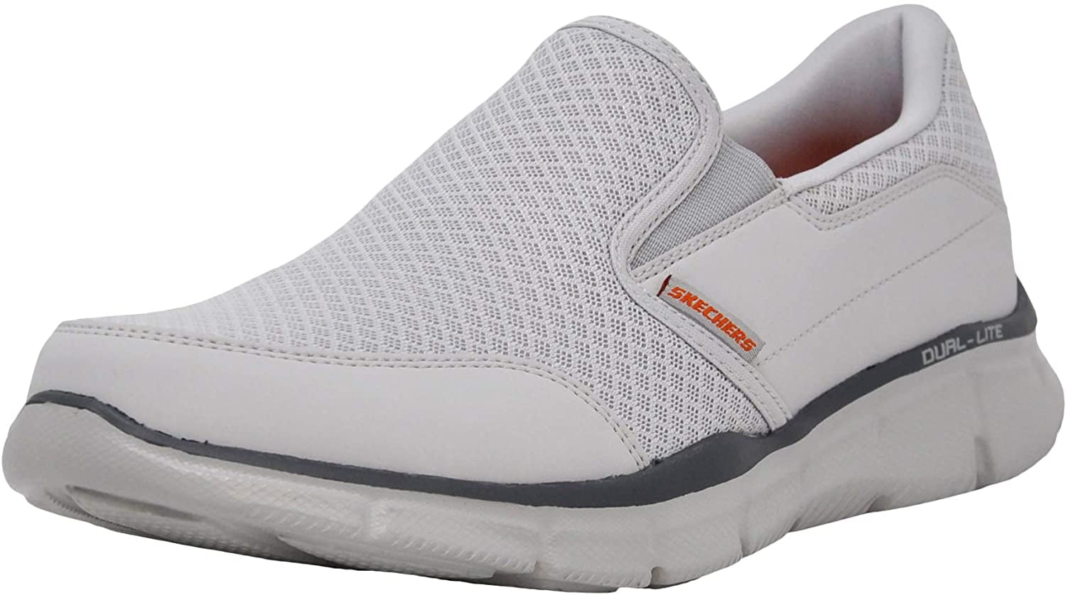 Skechers Men's Equalizer Persistent Slip-On Sneaker, Light Grey, 9.5 US -