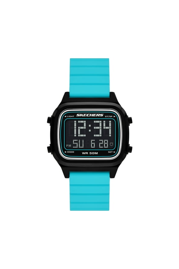 Men's Fiske Digital Blue Silicone Watch