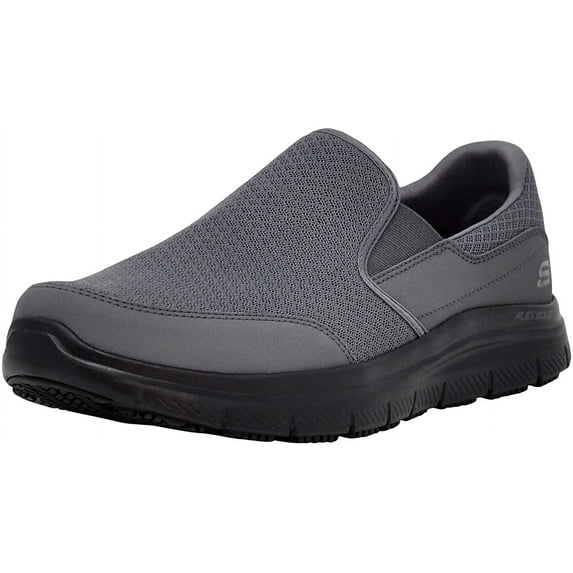 Skechers Men's Flex Advantage Mcallen Slip On, Charcoal/Black, 11.5 M US