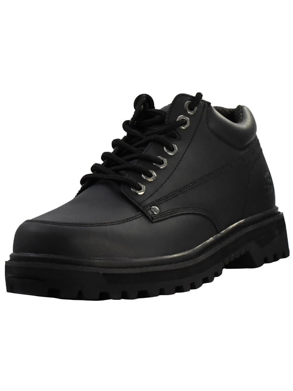 Mariner Utility Boots for Men, with Moc Toe, Lace Up Design Work Boots, Cushioned Insole, Rubber Lug Outsole, Leather Upper