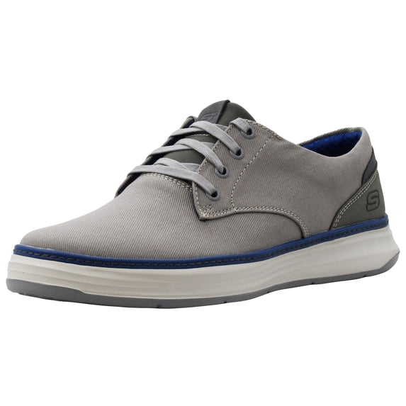 Skechers Men's Moreno Canvas Oxford Shoe, Grey (Gry 037), 9 Medium US