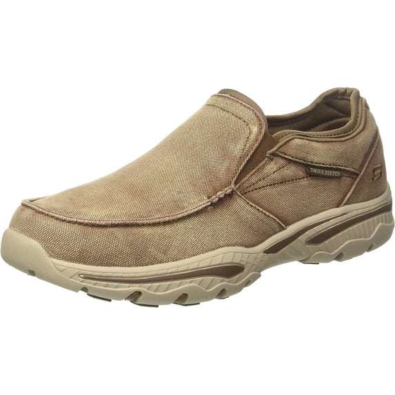 Skechers Men's Relaxed Fit-Creston-Moseco Moccasin, Light Brown, 10.5 M US