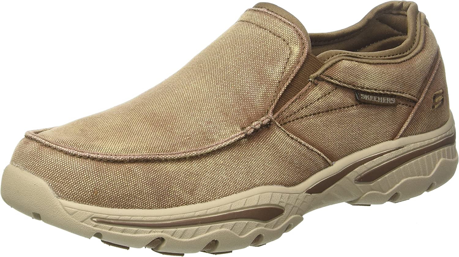 Skechers Men's Relaxed Fit-Creston-Moseco Moccasin, Light Brown