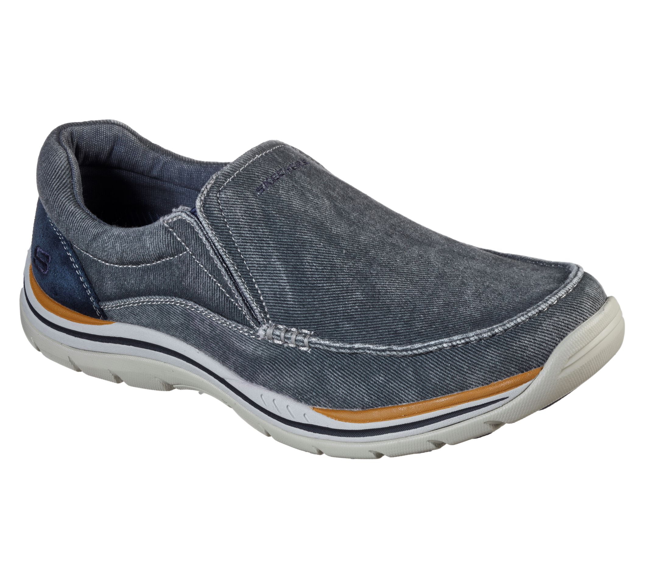 Skechers slip ons mens wide cheap
