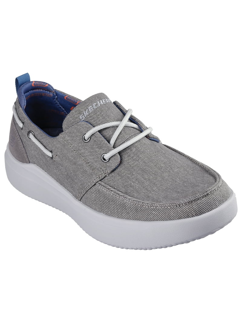 Skechers Men\'s Classic Fit Air Cooled Memory Foam Grey Boat Shoes Size 11 Skechers Air Cooled Memory Foam Canvas Sport Boat Shoes  main image 4