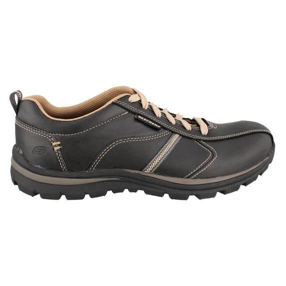 Skechers Men's Relaxed Fit Superior-Levoy Oxford, Black/Tan, 14 M US