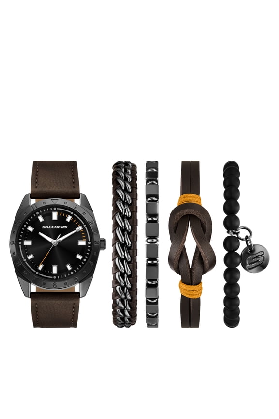 Men's Sets Analog Brown Polyurethane Watch