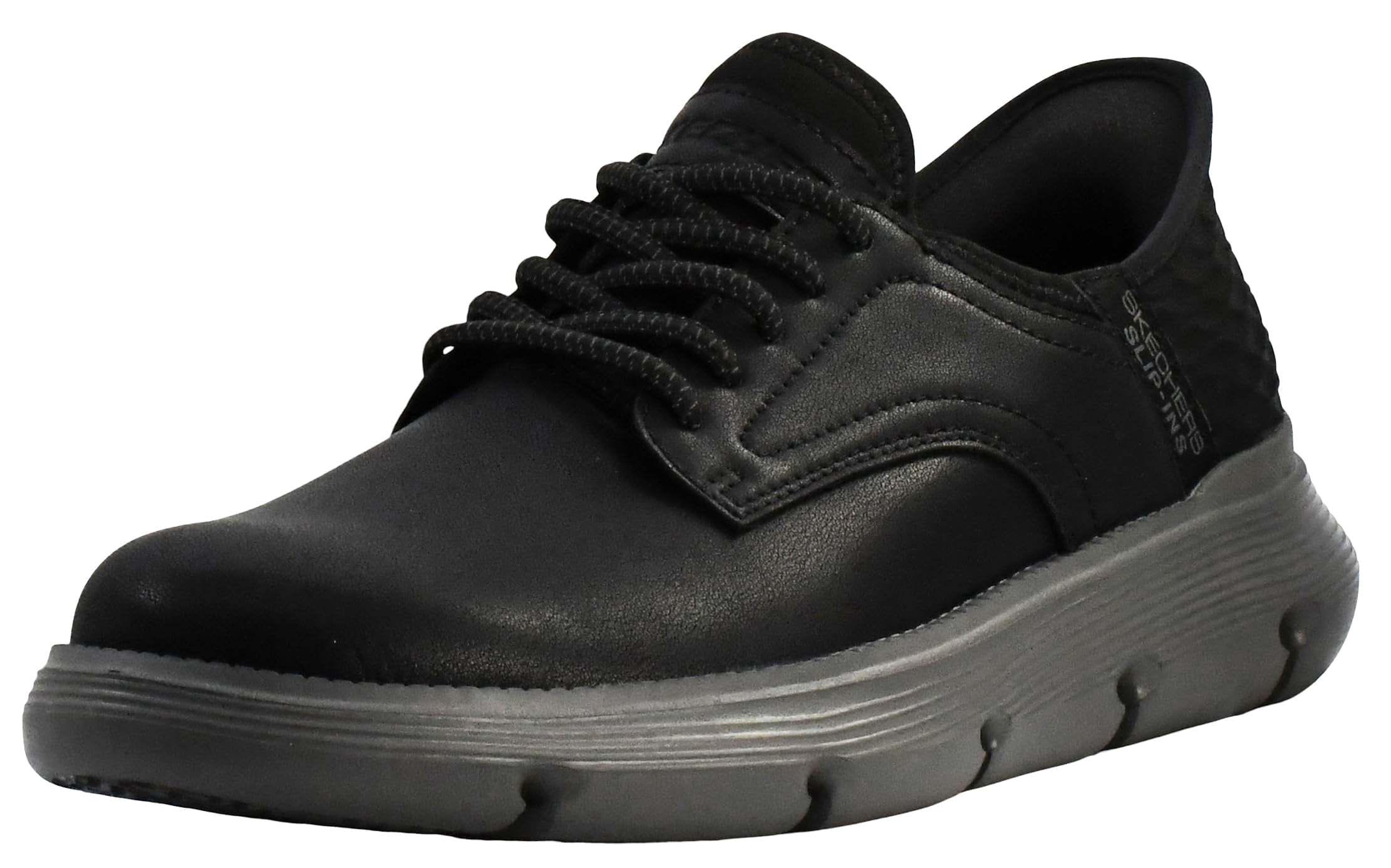 Skechers Garza Gervin Mens Slip on Hands Free Shoes Leather Upper
