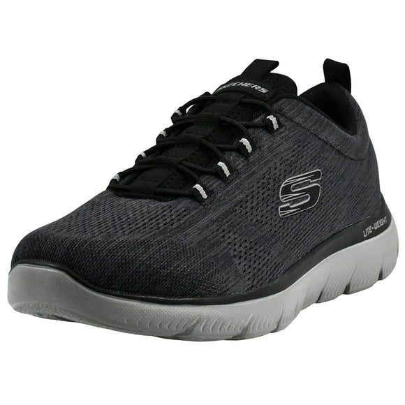 Skechers Summits Louvin Slip on Sneakers for Men Memory Foam Mesh Upper Bungee Lace Lightweight Rubber Outsole Athletic Shoes