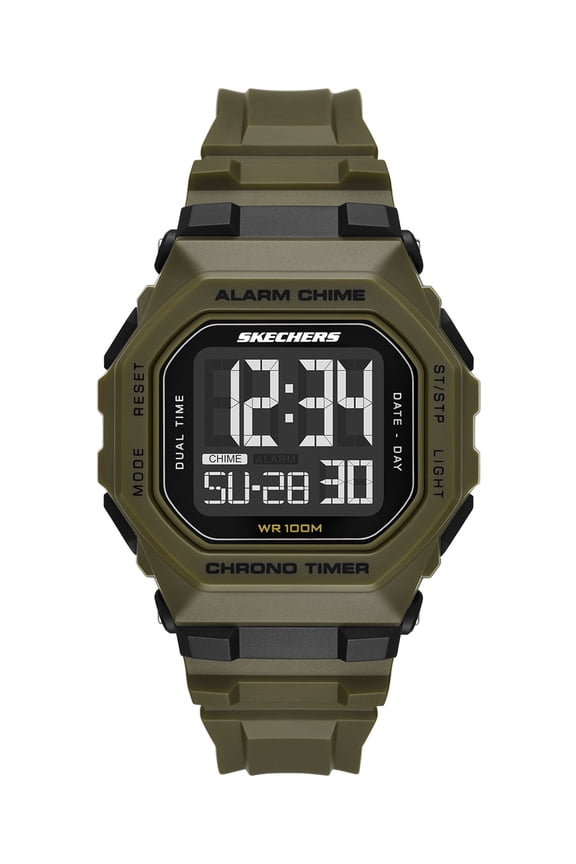 Men's Whitfield Digital, Green Polycarbonate Wristwatch, SR1186W