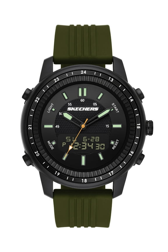 Mens Analog Digital Black and Green Watch (SR5155W)