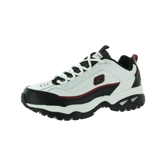 Skechers Mens Energy-After Burn Leather Running, Cross Training Shoes White