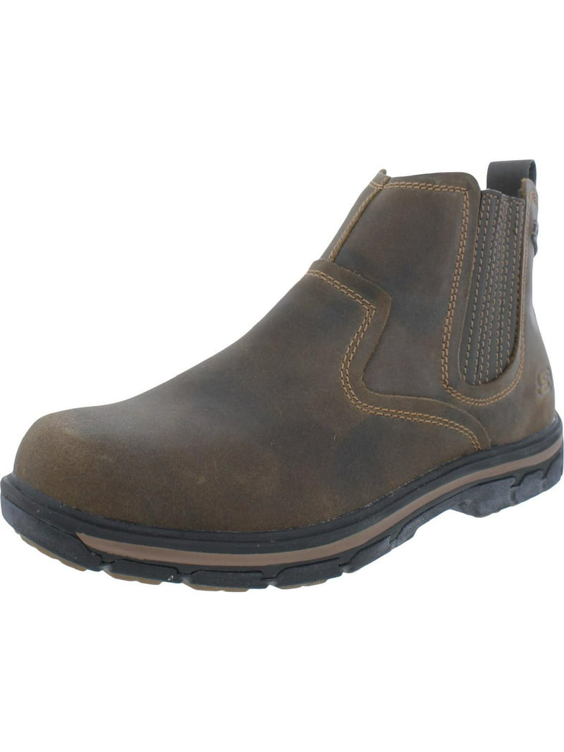 Skechers Mens Segment Dorton Leather Memory Foam Chelsea Boots