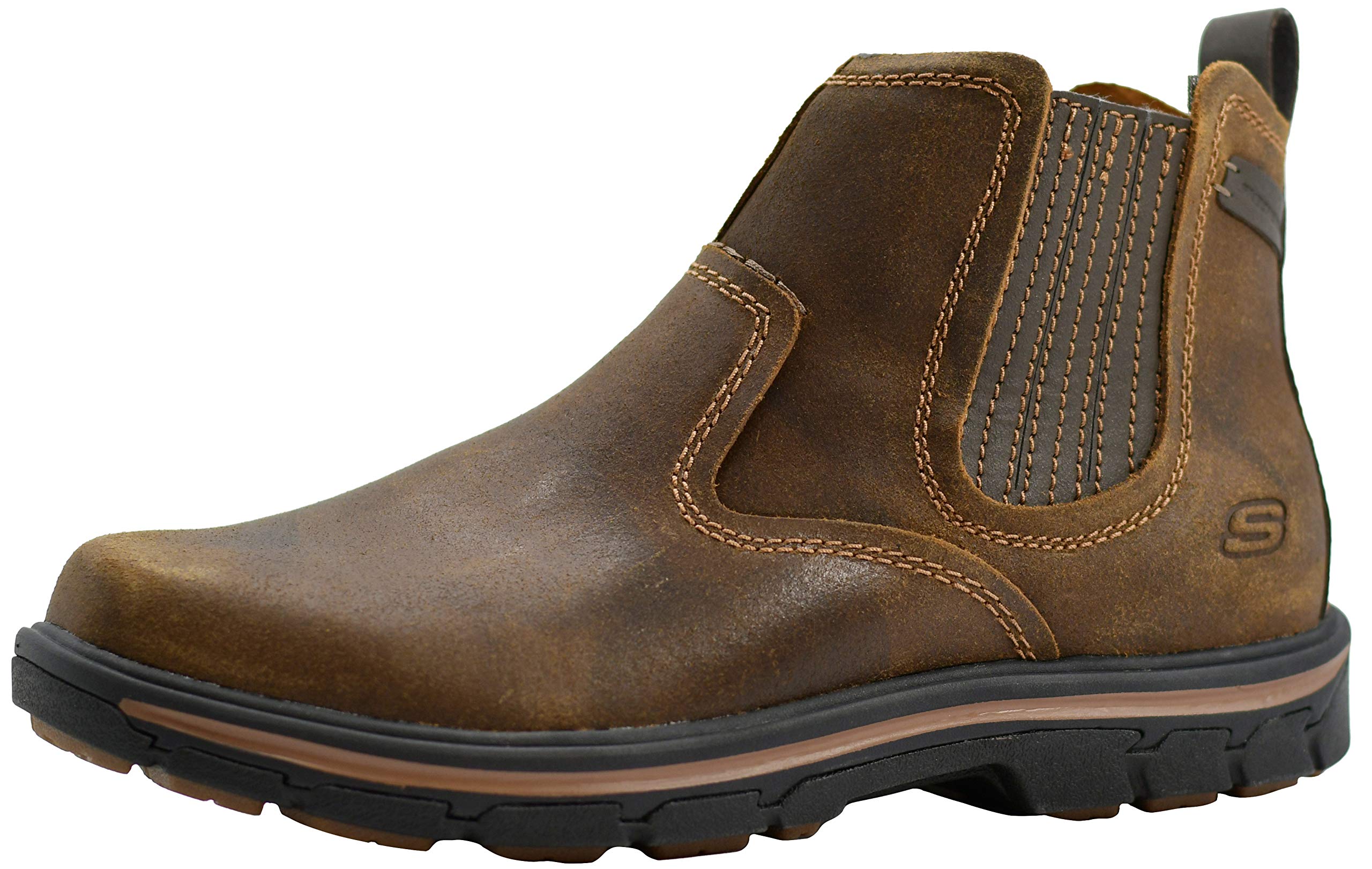 Botas de Tobillo para Hombre, Bota Segment-Dorton de Ajuste Relajado, Zapatos de Cuero sin Cordones