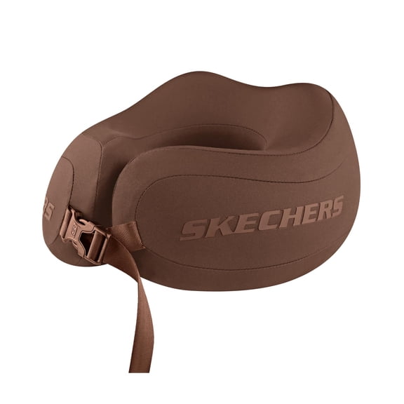 Skechers Neck Pillow for Traveling,Memory Foam Travel Neck Pillow for Airplane Travel Pillow for Flight Headrest Sleep, Portable Plane Accessories,Brown