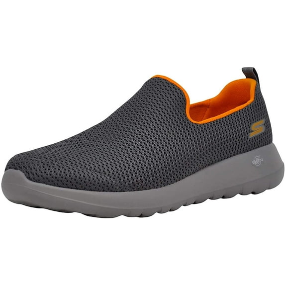 Skechers Performance Men's Go Walk Max Slip-on Sneaker, Charcoal/Orange, 8.5 M US