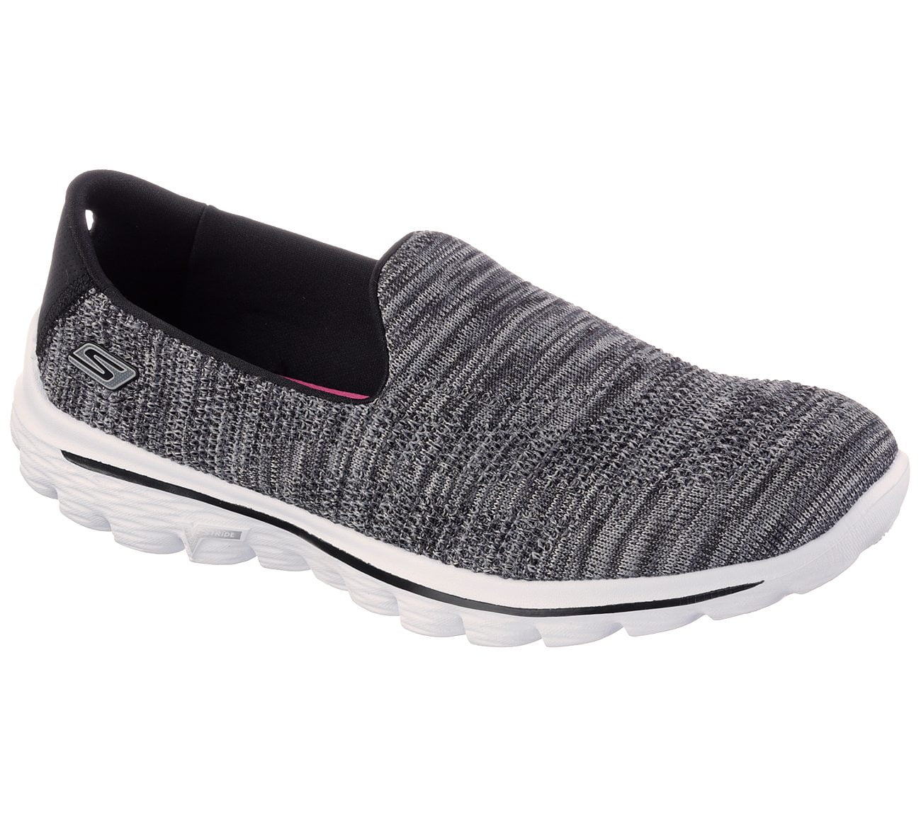 Skechers Performance Women's Go Walk 2 Hypo Walking Shoe,Black/White,6.