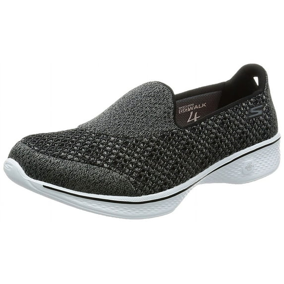 Skechers Performance Women's Go Walk 4 Kindle Slip-On Walking Shoe,Black/White,6.5 M US