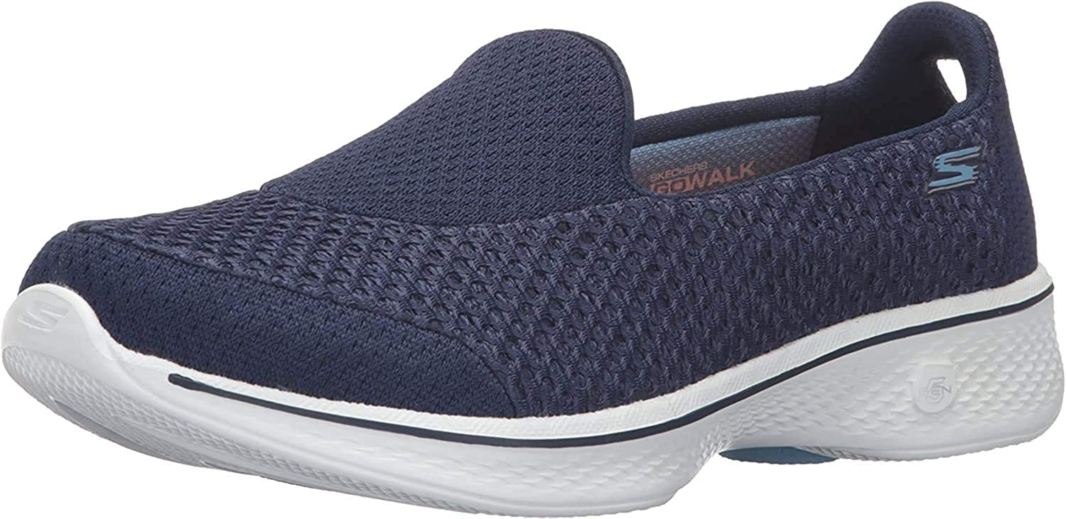 Performance Women's Go Walk 4 Slip-On Walking Shoe,Navy/White,10 M US Walmart.com