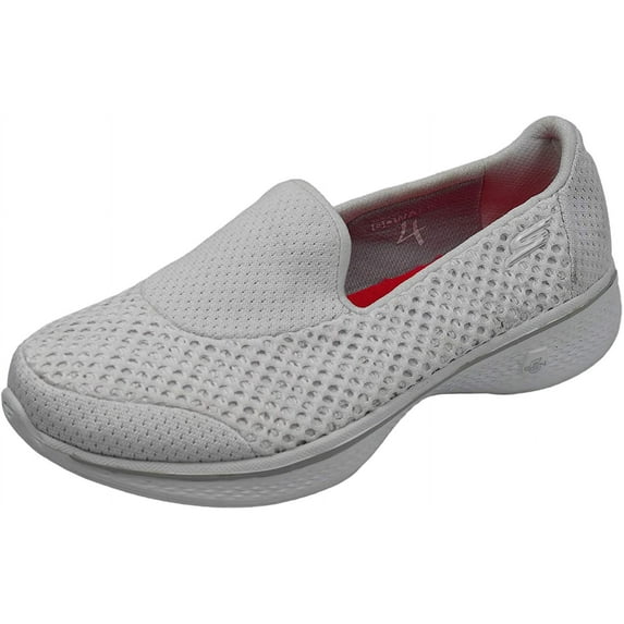 Skechers Performance Women's Go Walk 4 Kindle Slip-On Walking Shoe, White, 7.5 M US