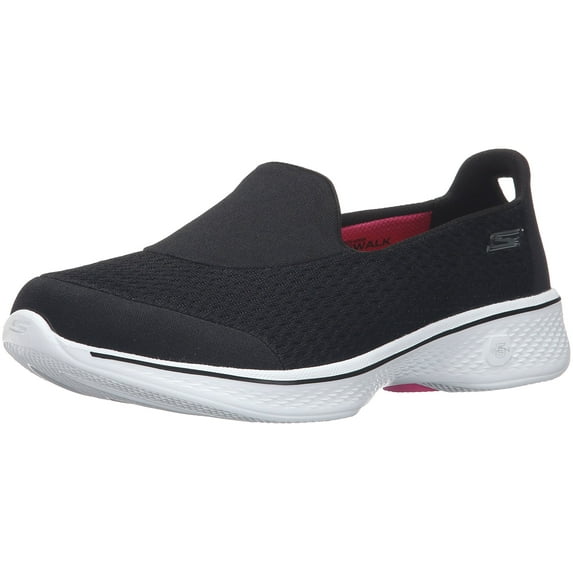 Skechers Performance Women's Go Walk 4 Pursuit Walking Shoe, Black/White, 9.5 M US