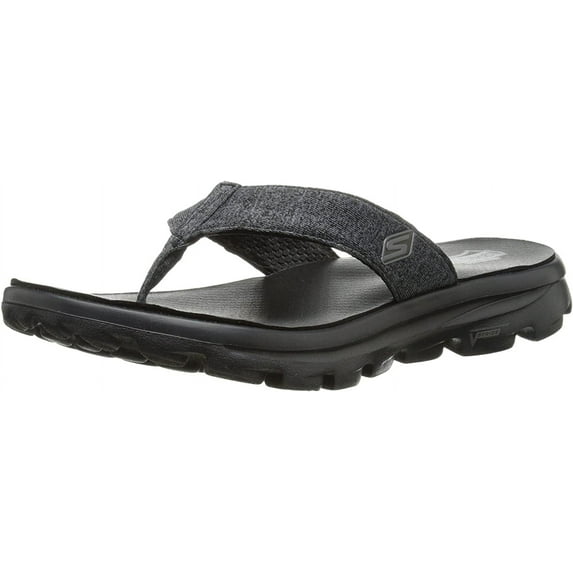 Skechers Performance Women's Go Walk Move Solstice Flip Flop,Black,7 M US