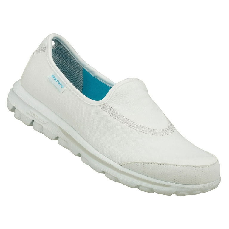 bruge hans rytme Skechers Performance Women's Go Walk Slip-On Walking Shoes, White, 7 M US -  Walmart.com