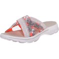 thumbnail image 1 of Skechers Performance Womens Go Walk Fiji Flip Flop,Natural Coral Flower,7 M US, 1 of 5