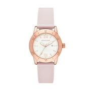Skechers Redondo 36MM Three-Hand Date Watch with Silicone Strap and Metal Case, Rose Gold