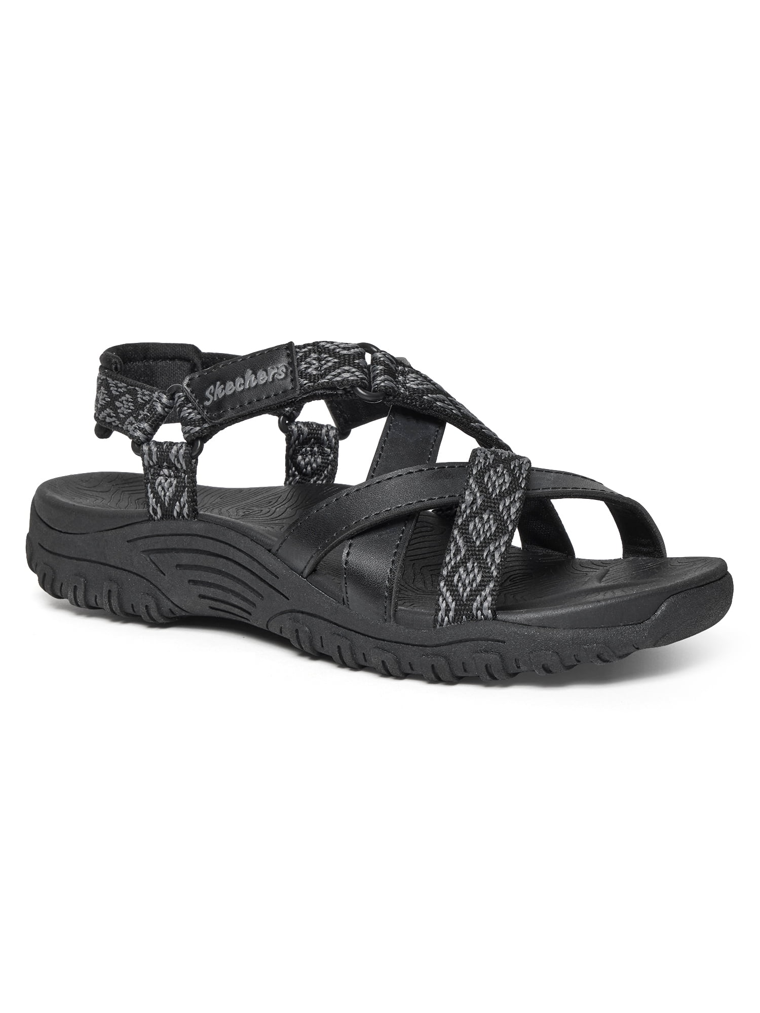 Skechers Women's Reggaelicious Geometric Weave Strap Sandal