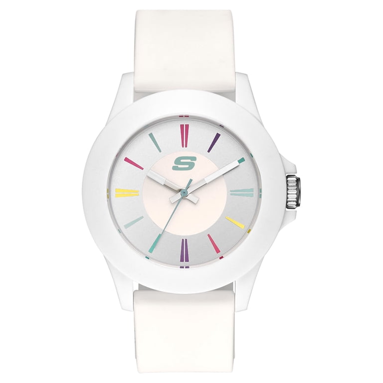 Skechers Quartz Analog Midsize Sporty Watch with Silicone 
