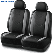 Skechers Sport Leather Car Seat Cover – Front Seat Premium Comfort, Breathable Design, Universal Fit for Cars, SUVs, and