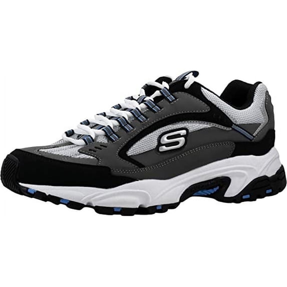 Skechers Sport Men's Stamina Nuovo Charcoal/Grey Cutback Lace Up Sneaker 9.5 M US