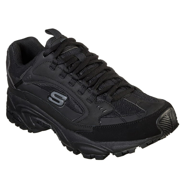 skovl fryser tørre Skechers Sport Men's Stamina Nuovo Cutback Lace-Up Sneaker, Black/Black,  11.5 M US - Walmart.com