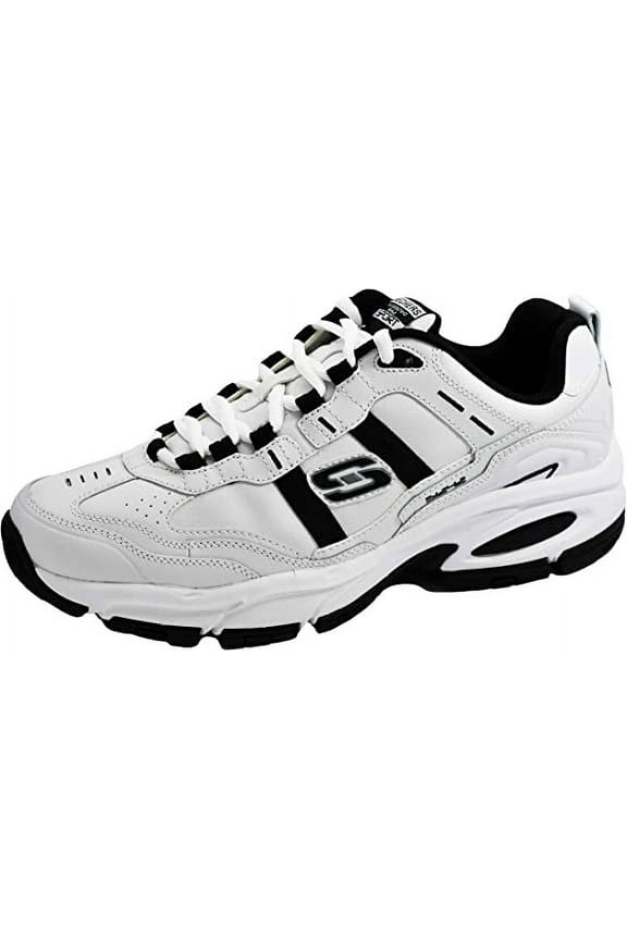 Sport Men's Vigor 2.0 Serpentine Memory Foam Sneaker, White/Black, 10 M US