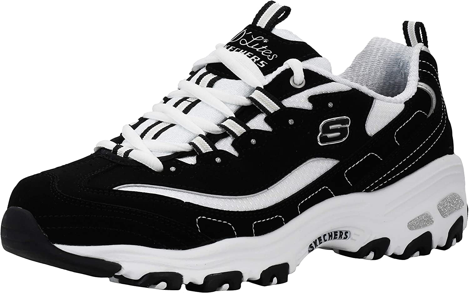 Skechers Dlites Retro Sports Shoes White & Black Amazon.com | D main image 2