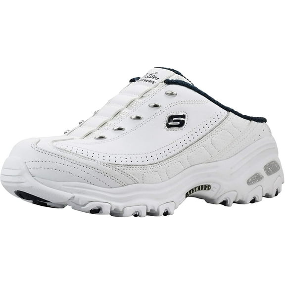 Skechers Sport Women's D'Lites White/Navy Slip-On Mule Sneaker 11 M US