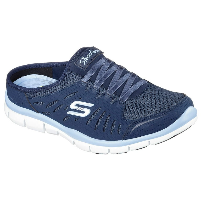 Skechers Sport Women's Gratis No Limits Fashion Sneaker,Navy/Light Blue,8.5  M US 