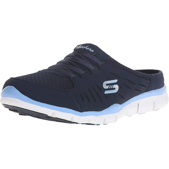 Skechers Sport Women's Gratis-No Limits Slip-On Mule, Navy/Light Blue, 8 Wide