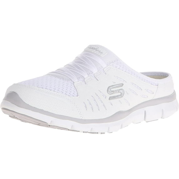 Skechers Sport Women's Gratis-No Limits Slip-On Mule, White, 8.5 Wide