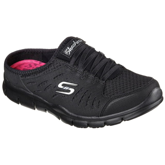 Skechers Sport Women's No Limits, Memory Foam, Wide Width, SlipOn Mule Sneaker Clog, Black