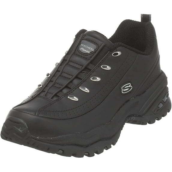 Skechers Sport Women's Premium-Premix Slip-On Sneaker, Black/Black, 7 M US