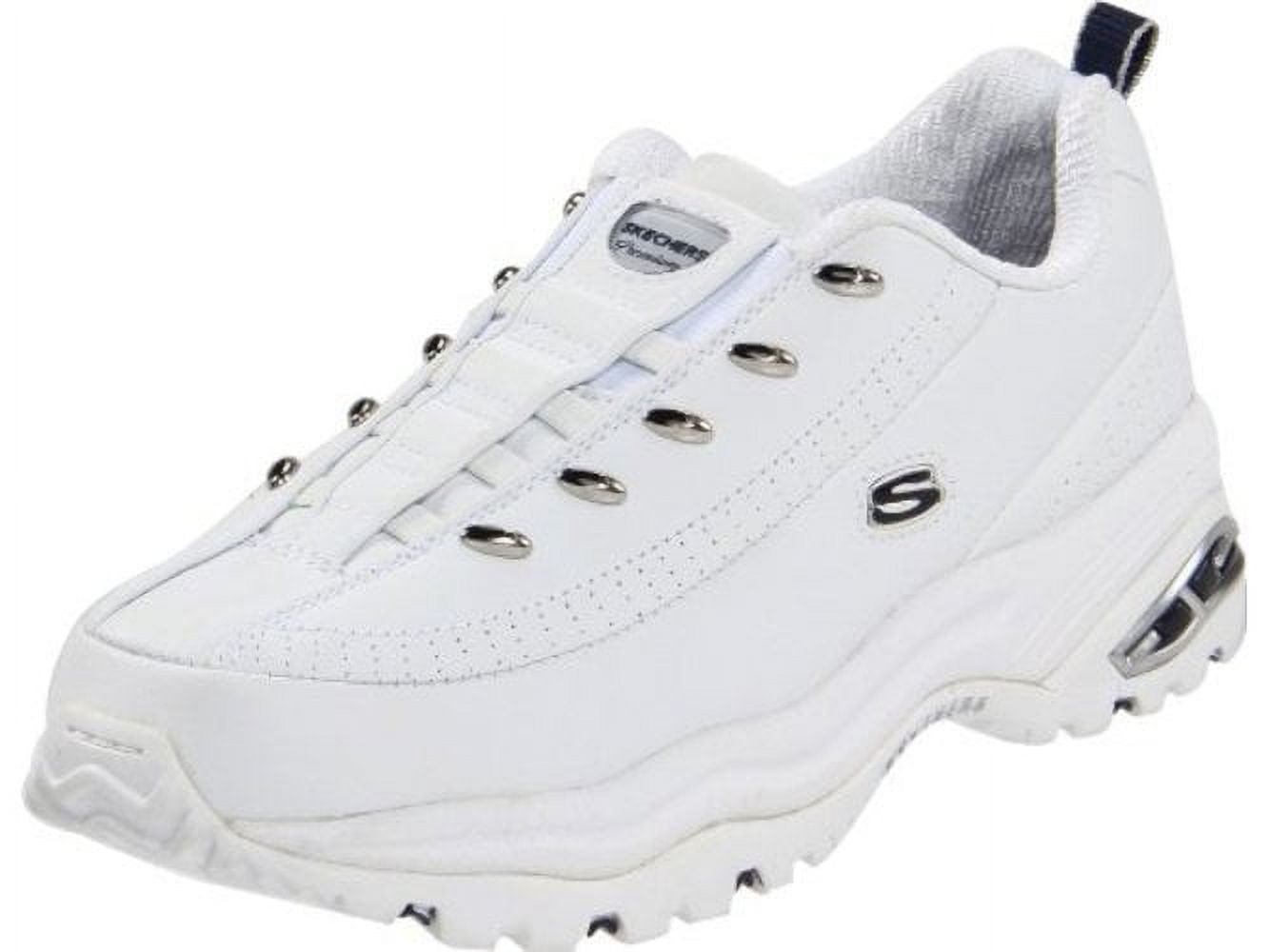 Skechers Sport Women's Premium-Premix Slip-On Sneaker,White/Navy
