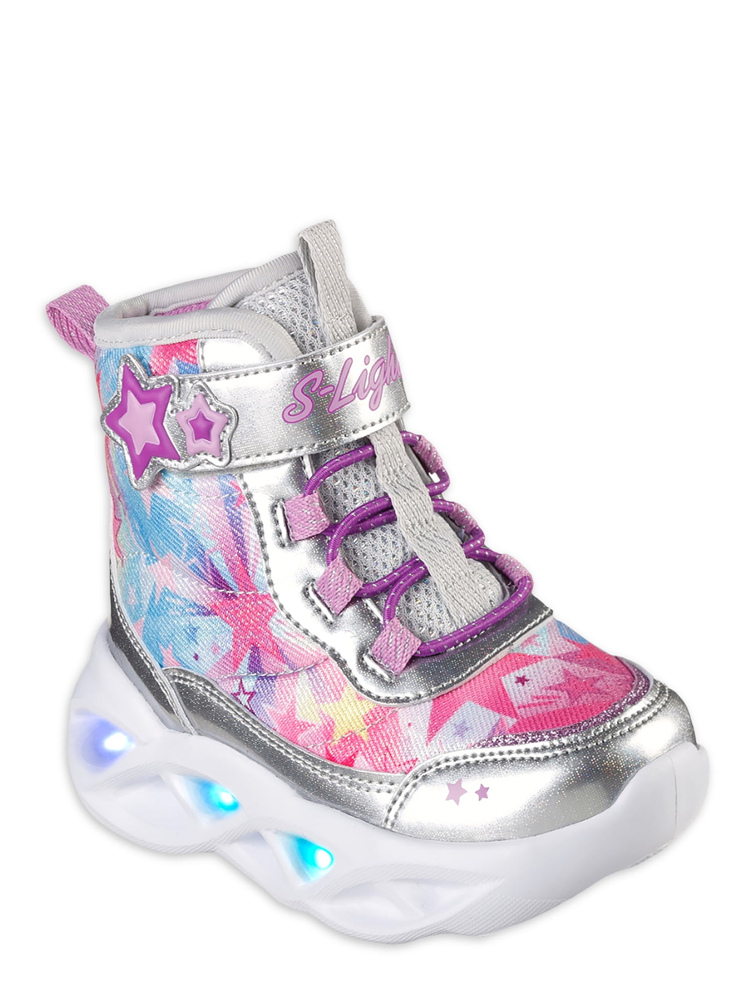 Skechers Toddler Twistry Brights- Sweet Starz Lighted Snow Boots Walmart.com