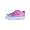 thumbnail image 1 of Skechers Twinkle Toes® Twinkle Sparks Ombre Flutter Girls' Light Up Shoes Color: Pink Teal Size: 13, 1 of 4